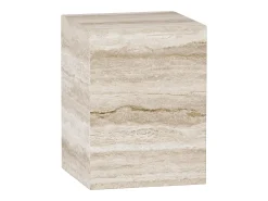 Mesa auxiliar de travertino – beige – Dove Low