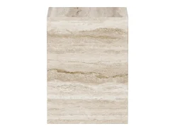 Mesa auxiliar de travertino – beige – Dove Low