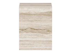 Mesa auxiliar de travertino – beige – Dove Low