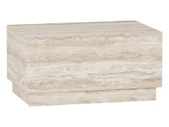 Mesa auxiliar de travertino – beige – Heron Wide