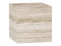 Mesa auxiliar de travertino – beige – Crow