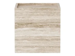 Mesa auxiliar de travertino – beige – Crow