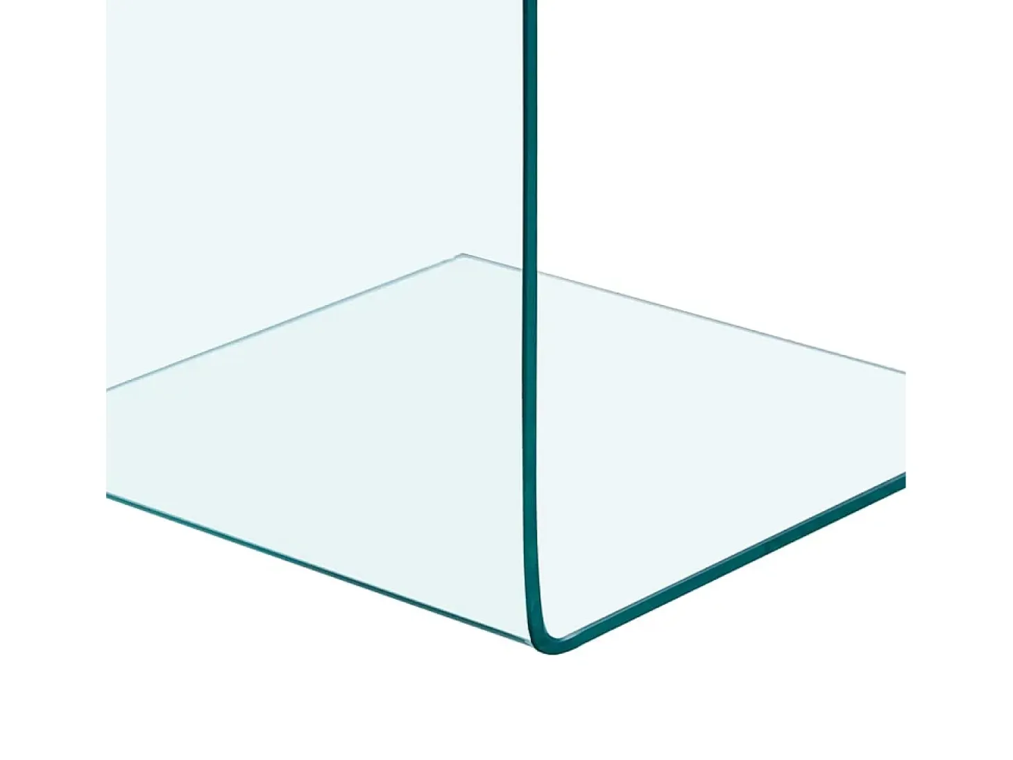Mesa auxiliar de vidrio templado 40x40x60 cm