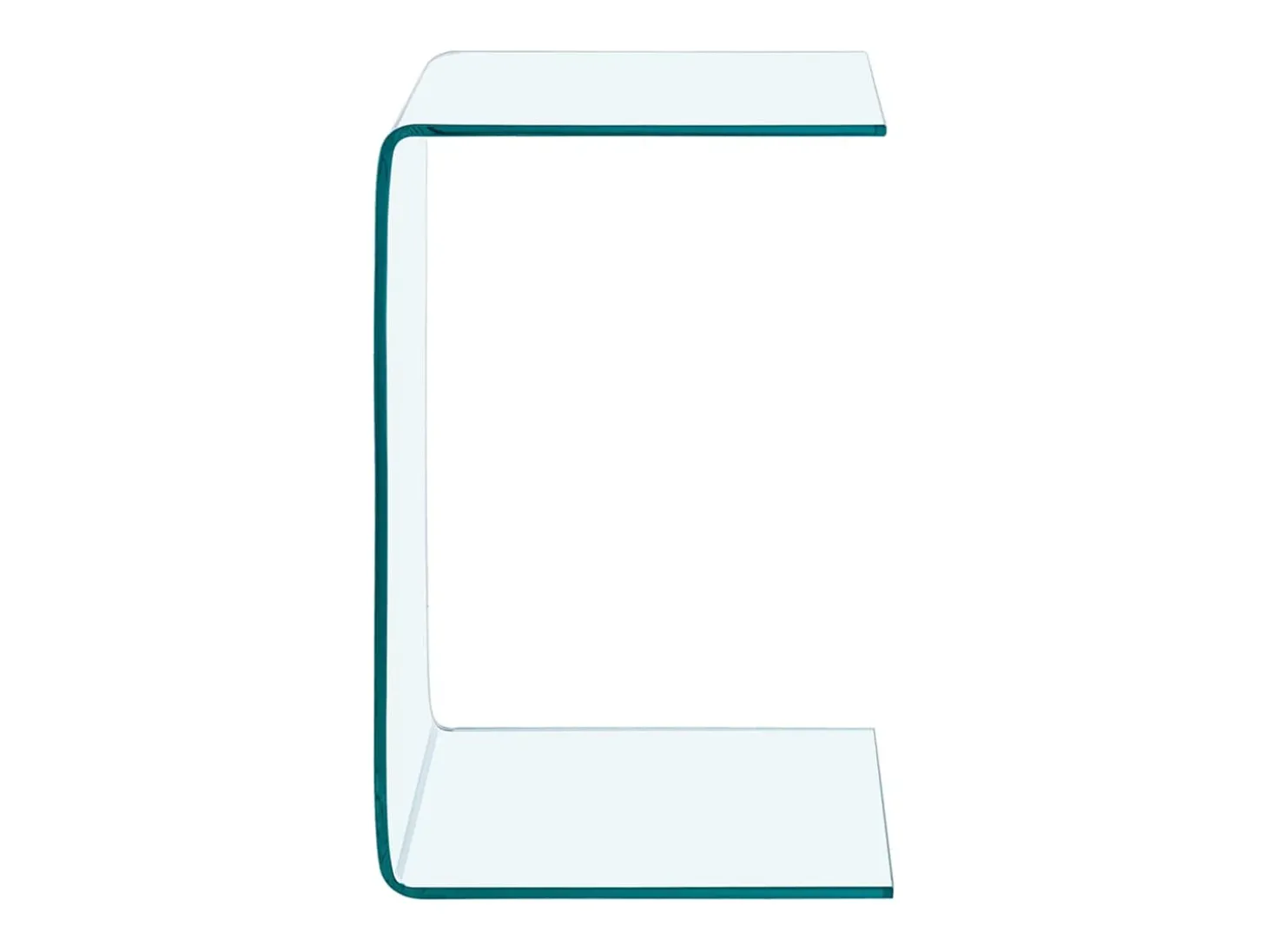 Mesa auxiliar de vidrio templado 40x40x60 cm