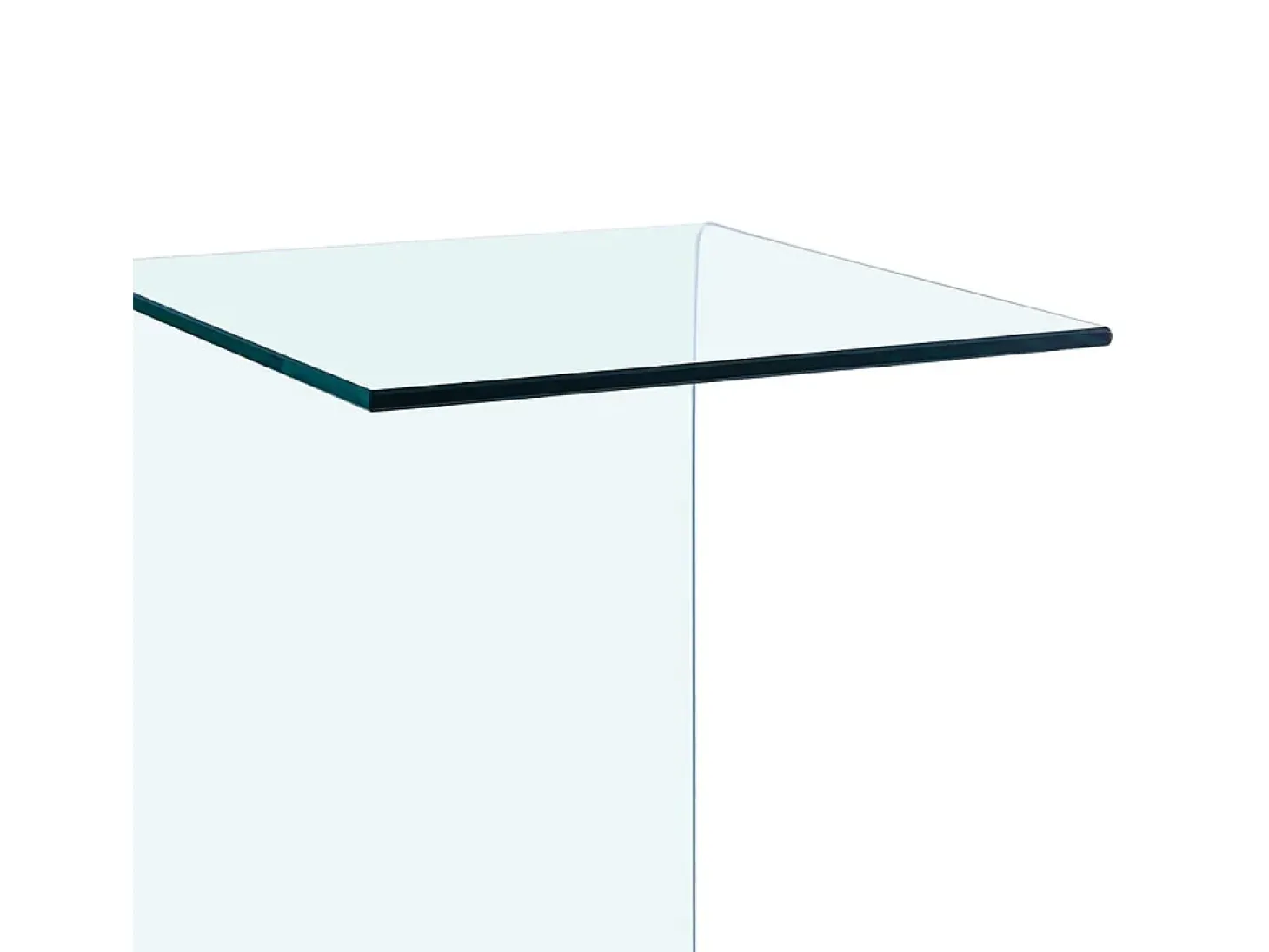 Mesa auxiliar de vidrio templado 40x40x60 cm