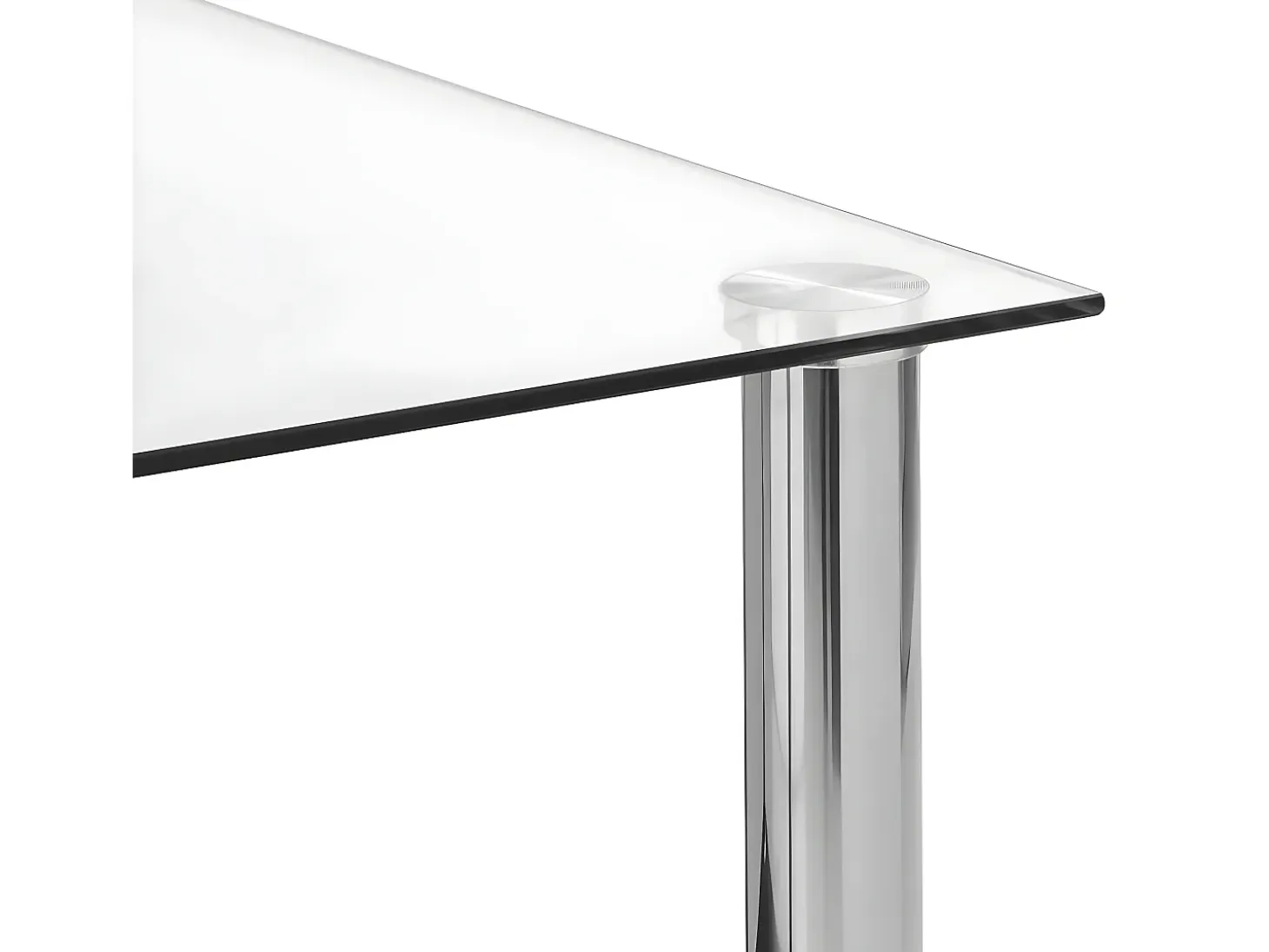 Mesa auxiliar de vidrio templado transparente 45x50x45 cm