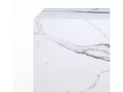 Mesa auxiliar efecto mármol blanco - Lison