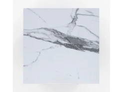 Mesa auxiliar efecto mármol blanco - Lison