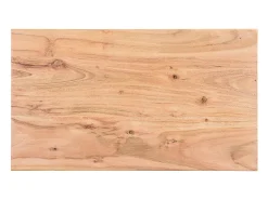 Mesa auxiliar en acacia y metal negro BREAK