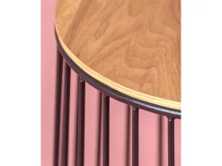 Mesa auxiliar en madera de fresno y acero lacado - Zurich - Negro