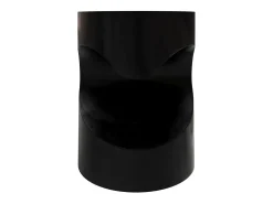 Mesa auxiliar en madera de suar negra D35cm - Chowi