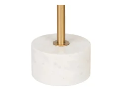 Mesa auxiliar LECCO de latón y mármol Ø 51cm