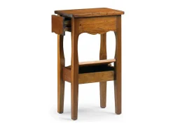 Mesa auxiliar madera caoba marrón 2 almacenaje Castle 42 cm