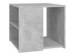 Mesa auxiliar madera contrachapada gris hormigón 50x50x45 cm