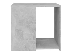 Mesa auxiliar madera contrachapada gris hormigón 50x50x45 cm