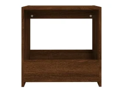 Mesa auxiliar madera contrachapada roble marrón 50x26x50 cm