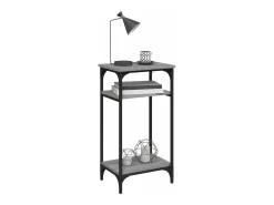 Mesa auxiliar madera contrachapada gris Sonoma 40x30x75 cm