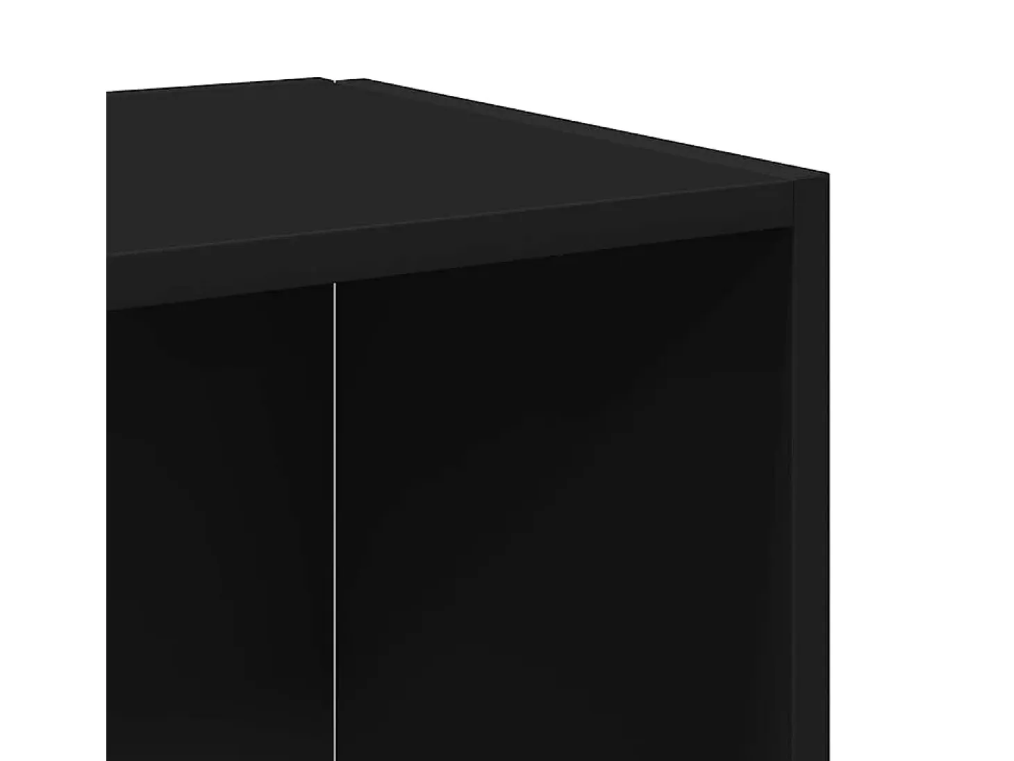 Mesa auxiliar madera contrachapada negro 33x33x34,5 cm