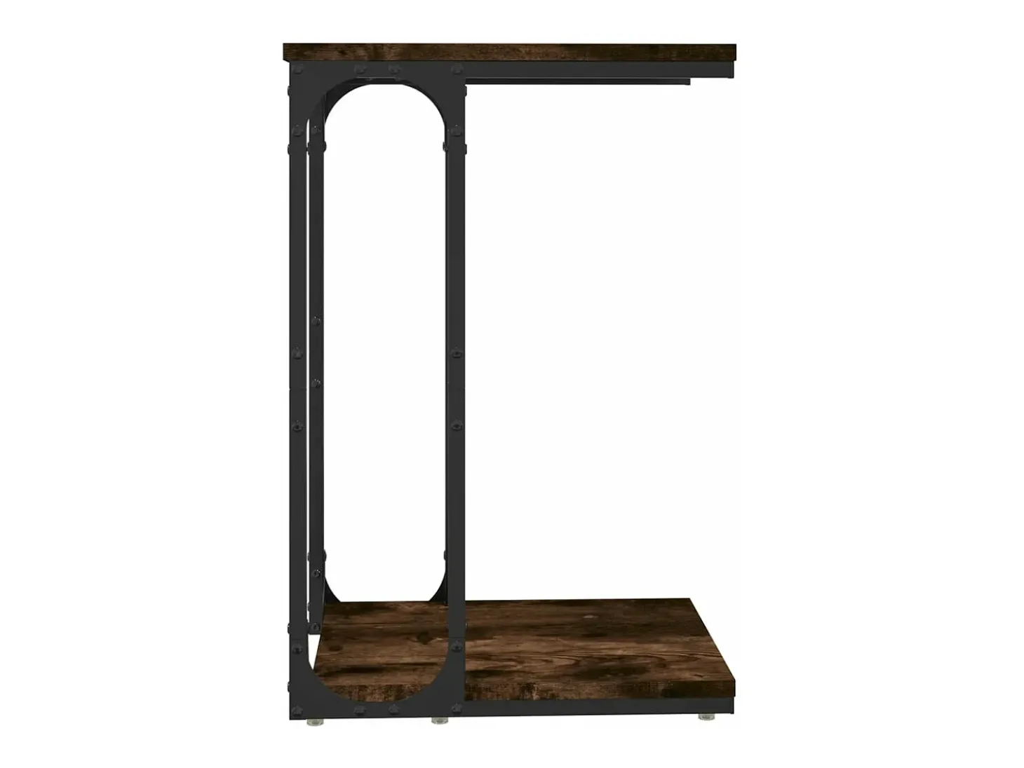 Mesa auxiliar madera contrachapada roble ahumado 40x30x60 cm