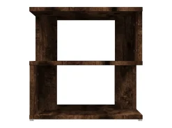 Mesa auxiliar madera contrachapada roble ahumado 40x40x40 cm