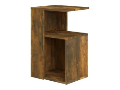 Mesa auxiliar madera contrachapada roble ahumado 36x30x56 cm