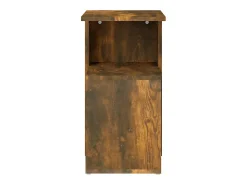 Mesa auxiliar madera contrachapada roble ahumado 36x30x56 cm
