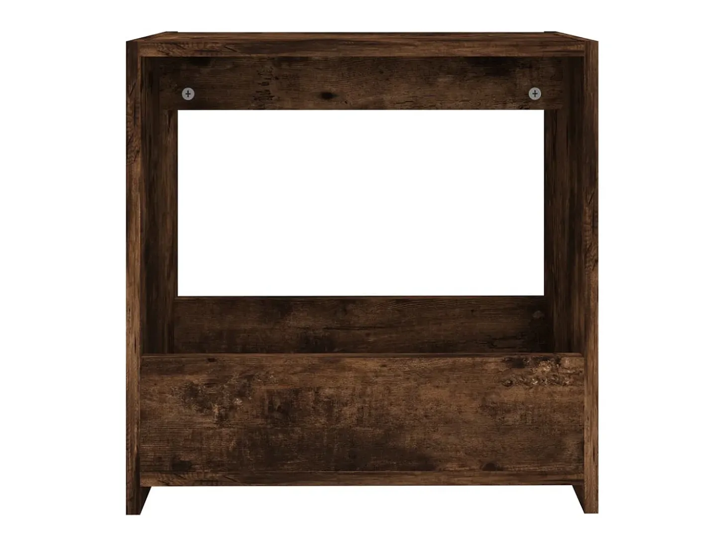 Mesa auxiliar madera contrachapada roble ahumado 50x26x50 cm