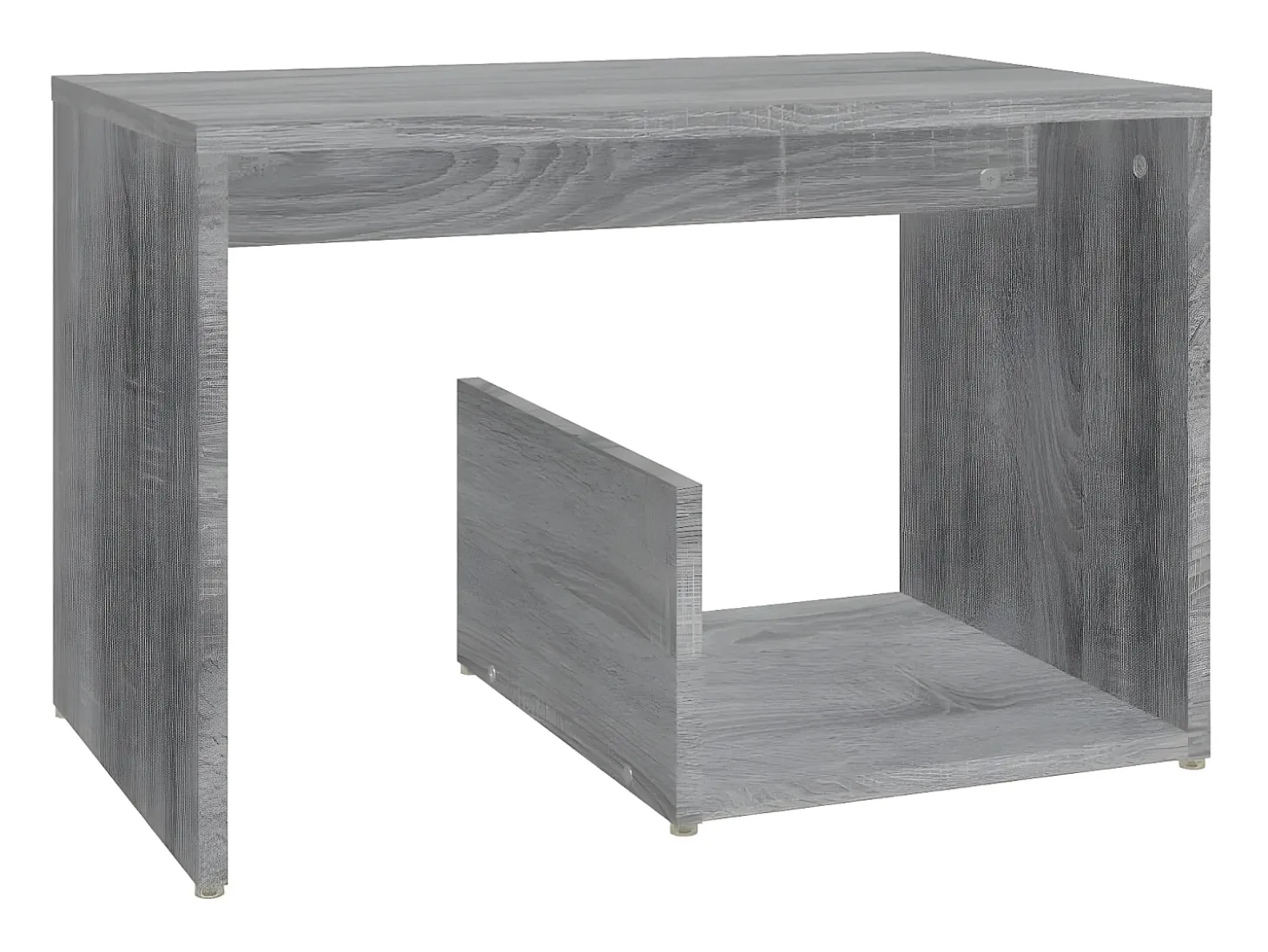 Mesa auxiliar madera contrachapada gris Sonoma 59x36x38 cm