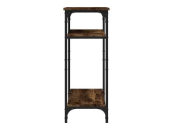 Mesa auxiliar madera contrachapada roble ahumado 40x30x75 cm