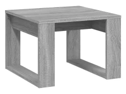 Mesa auxiliar madera contrachapada gris Sonoma 50x50x35 cm