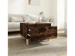Mesa auxiliar madera contrachapada roble ahumado 50x46x35 cm