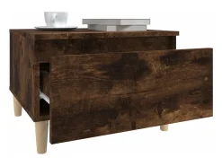 Mesa auxiliar madera contrachapada roble ahumado 50x46x35 cm