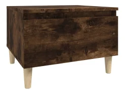 Mesa auxiliar madera contrachapada roble ahumado 50x46x35 cm