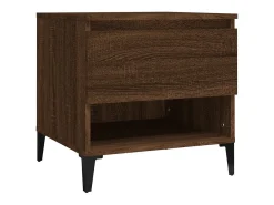 Mesa auxiliar madera contrachapada roble marrón 50x46x50 cm