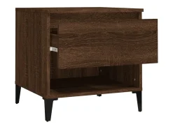 Mesa auxiliar madera contrachapada roble marrón 50x46x50 cm