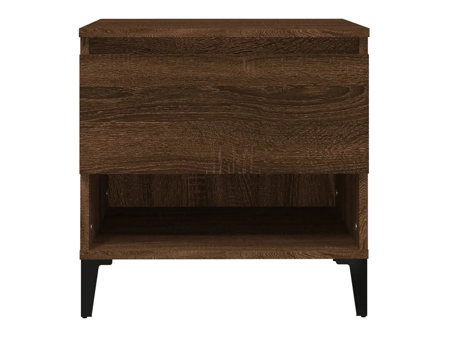 Mesa auxiliar madera contrachapada roble marrón 50x46x50 cm