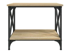 Mesa auxiliar madera contrachapada roble Sonoma 55x38x45 cm ES330504