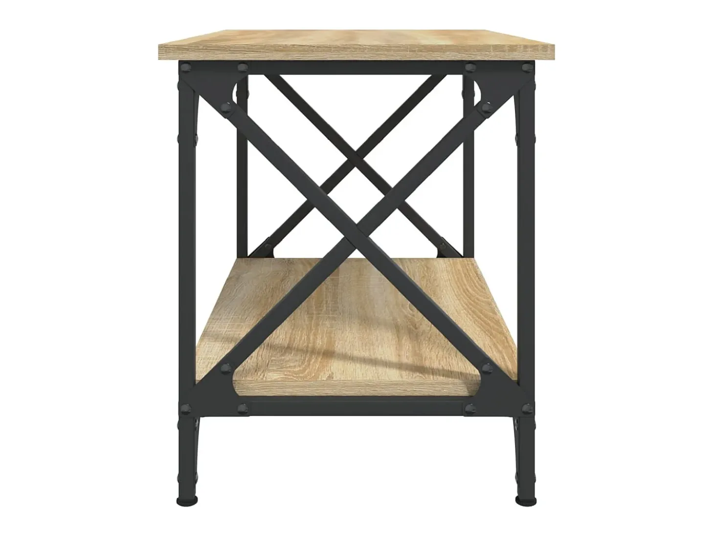 Mesa auxiliar madera contrachapada roble Sonoma 55x38x45 cm ES330504