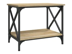 Mesa auxiliar madera contrachapada roble Sonoma 55x38x45 cm ES330504
