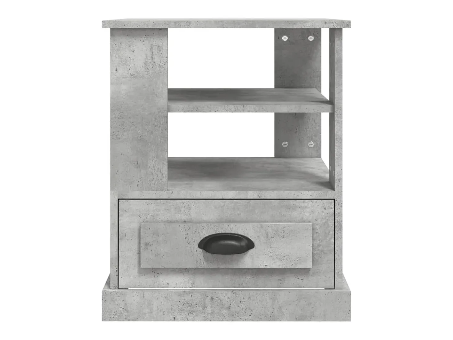 Mesa auxiliar madera contrachapada gris hormigón 50x50x60 cm