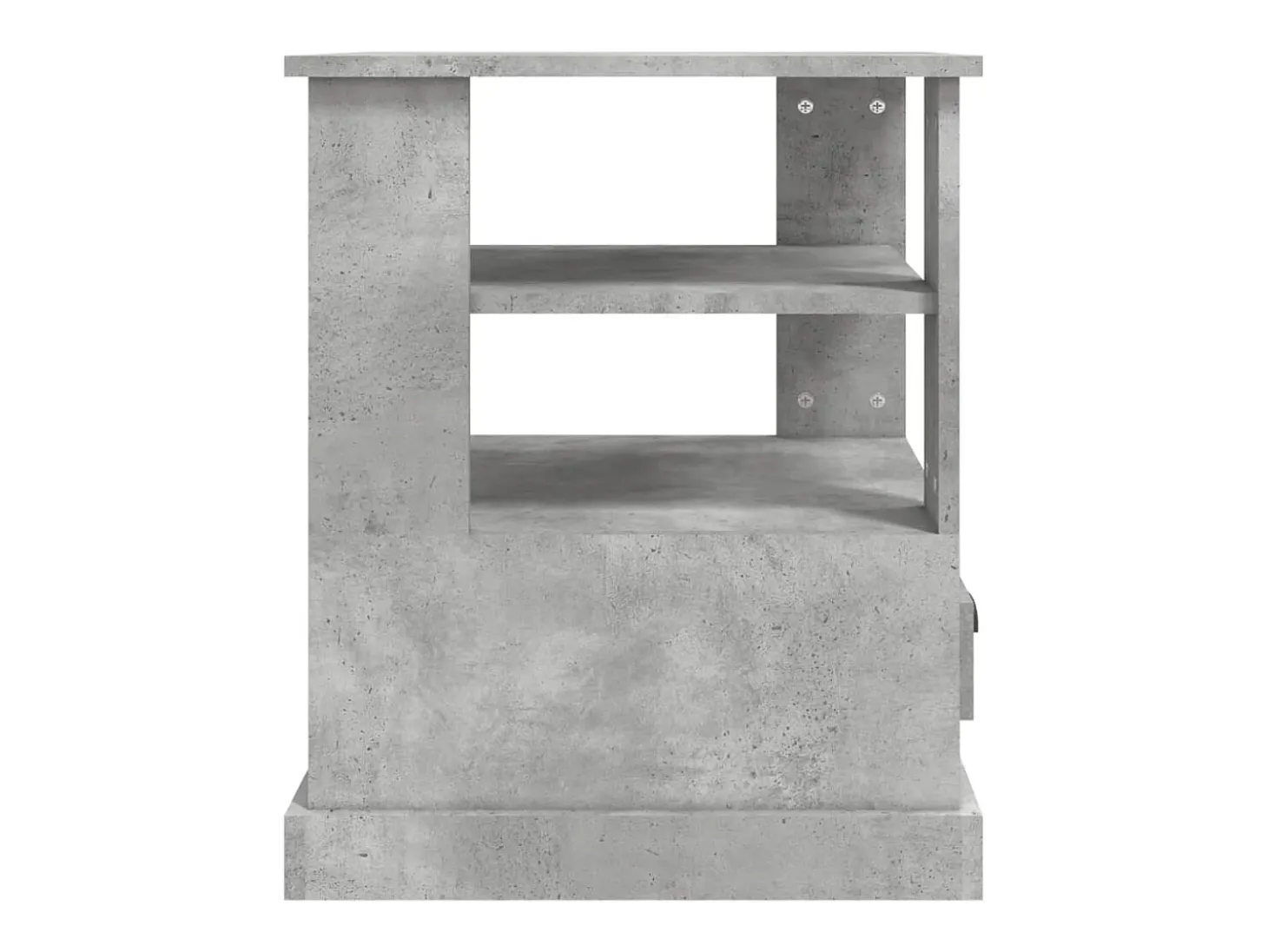 Mesa auxiliar madera contrachapada gris hormigón 50x50x60 cm