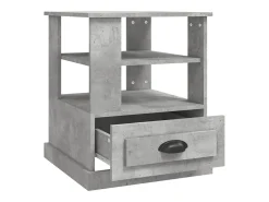 Mesa auxiliar madera contrachapada gris hormigón 50x50x60 cm