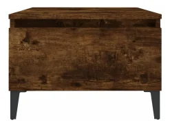 Mesa auxiliar madera contrachapada roble ahumado 50x46x35 cm