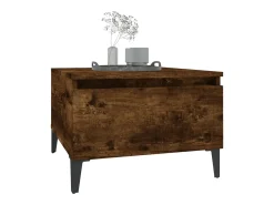 Mesa auxiliar madera contrachapada roble ahumado 50x46x35 cm