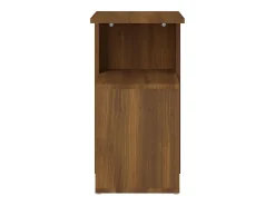 Mesa auxiliar madera contrachapada marrón roble 36x30x56 cm