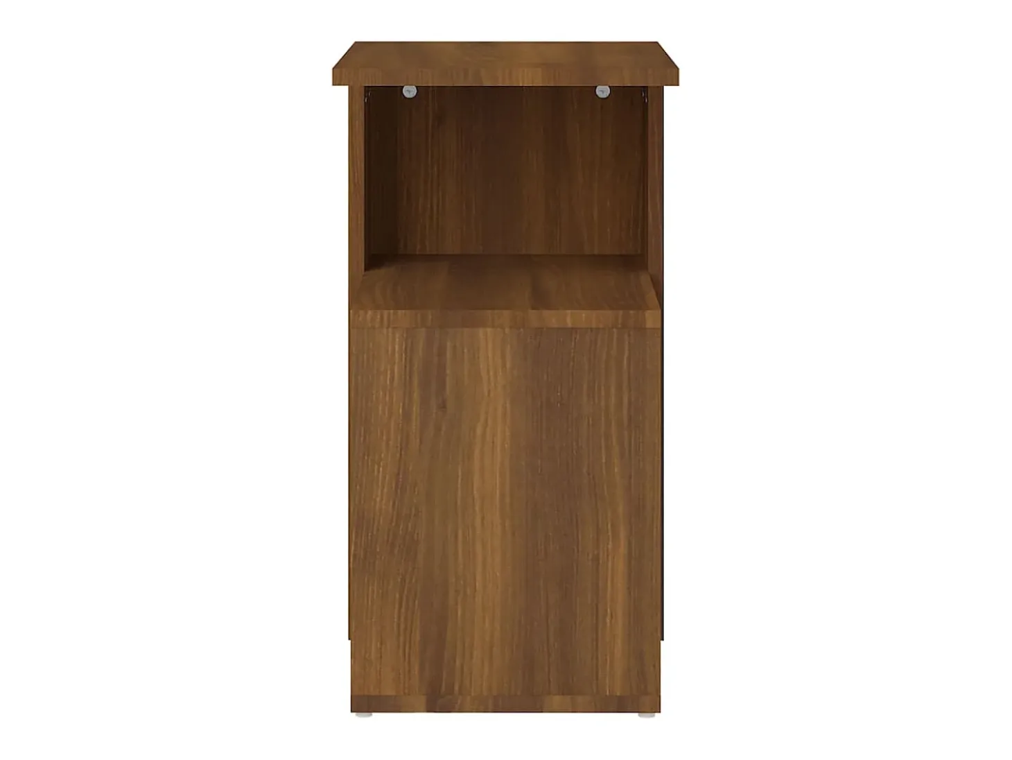 Mesa auxiliar madera contrachapada marrón roble 36x30x56 cm