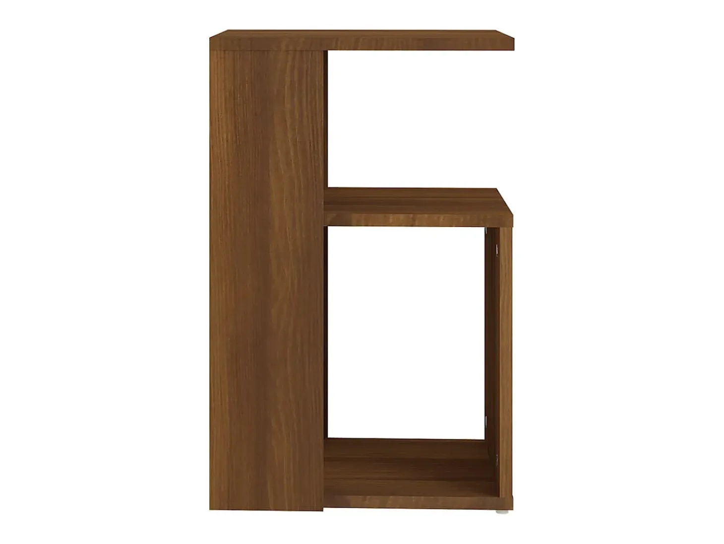Mesa auxiliar madera contrachapada marrón roble 36x30x56 cm