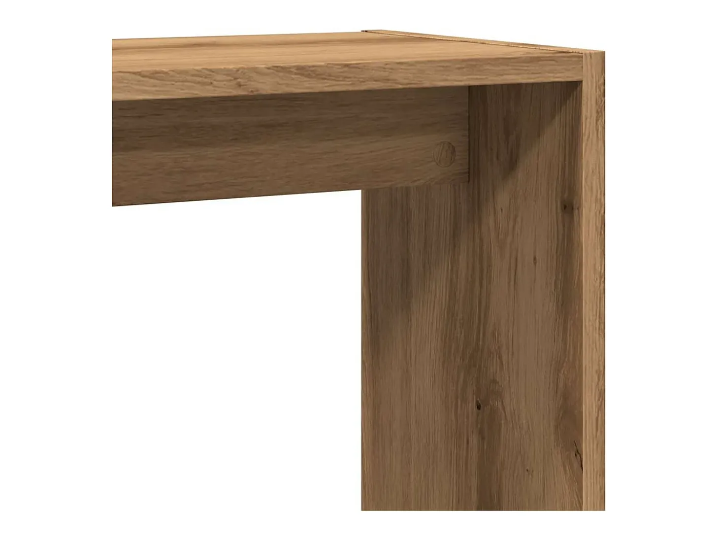 Mesa auxiliar madera contrachapada roble artisian 50x26x50 cm