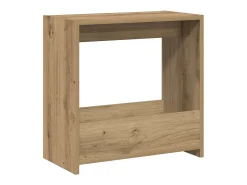 Mesa auxiliar madera contrachapada roble artisian 50x26x50 cm