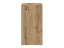 Mesa auxiliar madera contrachapada roble artisian 50x26x50 cm
